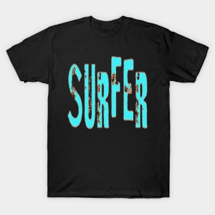 Surfer, Hello Summer Vintage Funny Surfer Riding Surf Surfing Lover Gifts T-Shirt